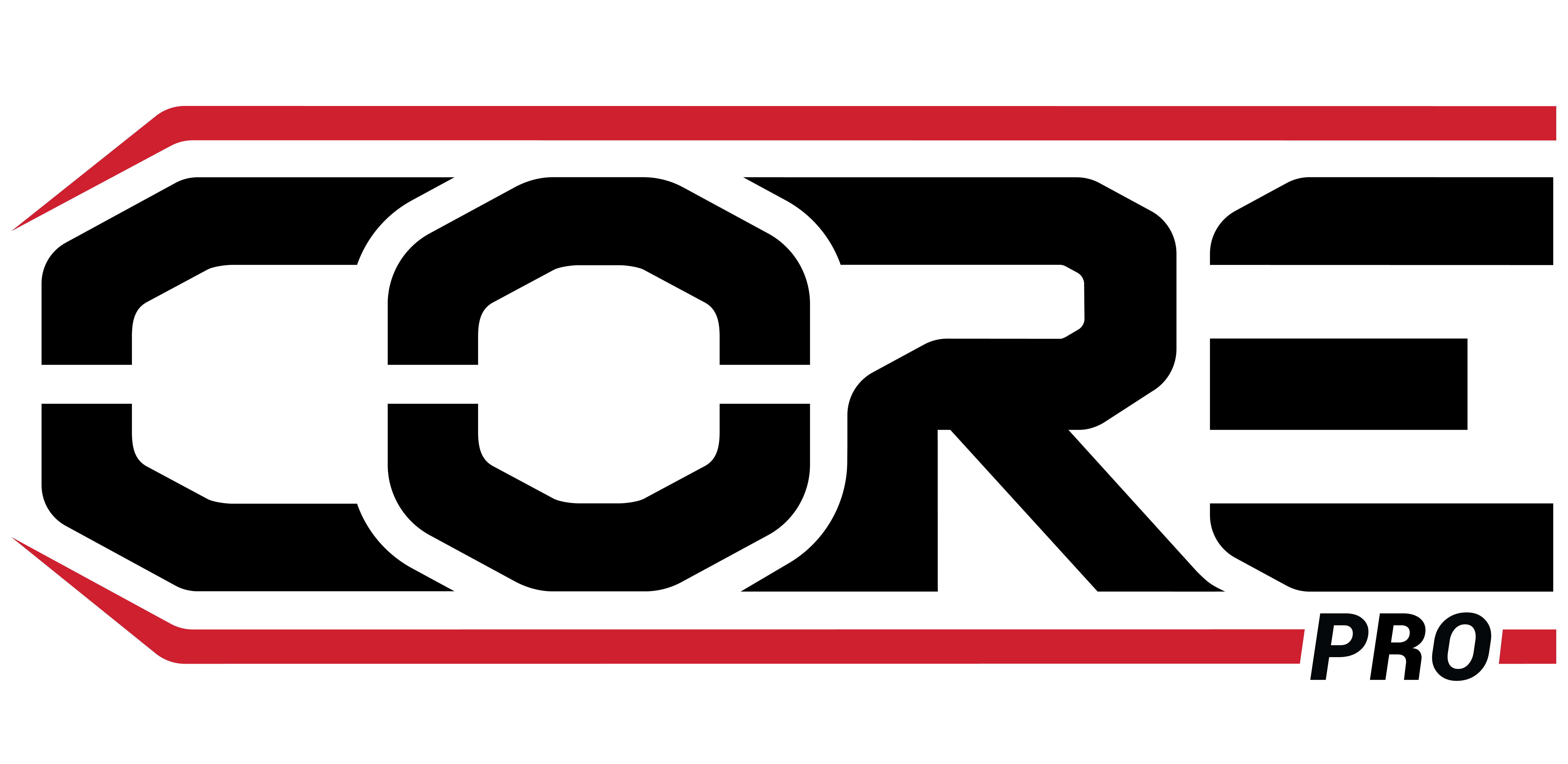 CORE PRO logo with red lines